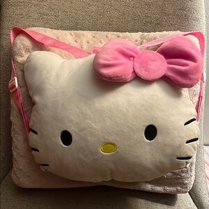 Hello Kitty Plush Backpack - White & Pink